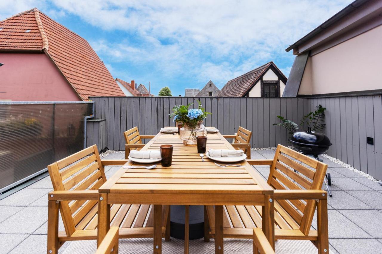Homie Stay Badgasse - Fewos Am Main Mit Dachterrasse & Fahrradgarage Ochsenfurt Esterno foto